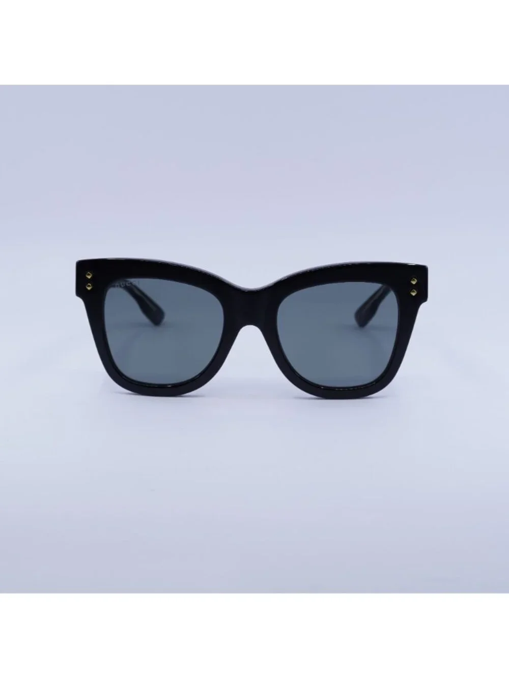 Gucci GG1082S 001 Sunglasses Black Cat Eye Frame, Grey Lenses